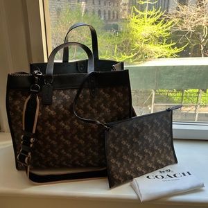 Coach Field Tote 40 Brown Horse & Carriage